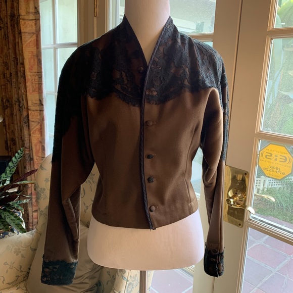 Philippe Forrestier Wool Lace Jacket Sz 2 - Picture 1 of 6